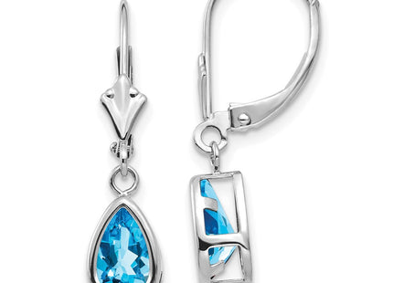 14k White Gold Earrings Style XLB103WBT - Classique Jewelry Inc.