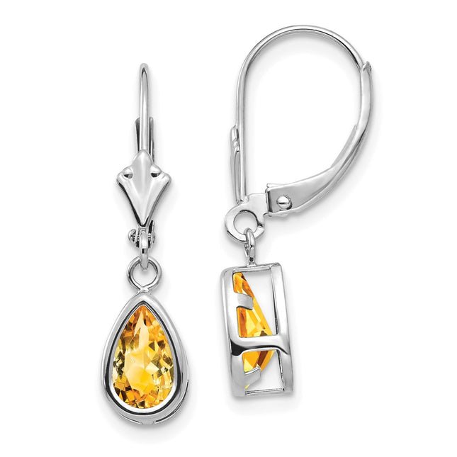 14k White Gold Earrings Style XLB103WCI - Classique Jewelry Inc.