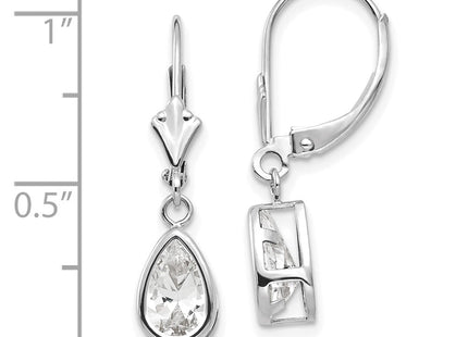 14k White Gold Earrings Style XLB103WCZ - Classique Jewelry Inc.