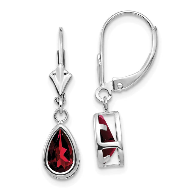 14k White Gold Earrings Style XLB103WGA - Classique Jewelry Inc.