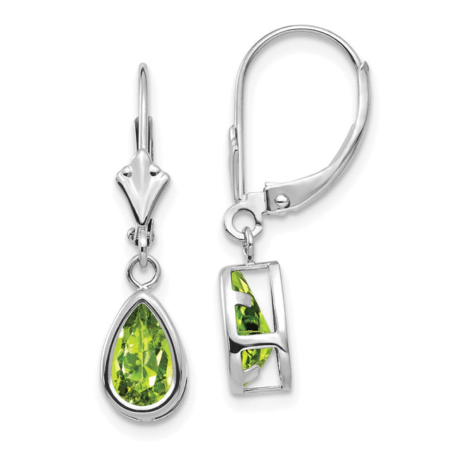 14k White Gold Earrings Style XLB103WPE - Classique Jewelry Inc.