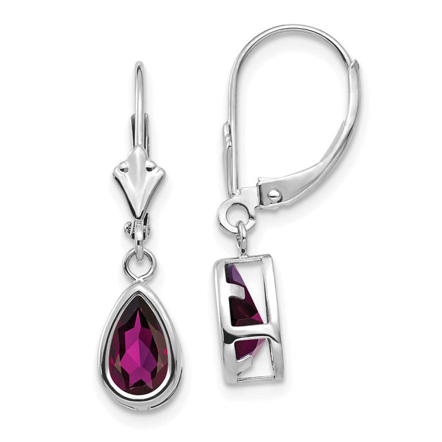 14k White Gold Earrings Style XLB103WRG - Classique Jewelry Inc.