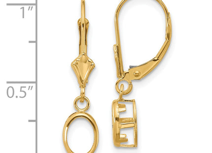 14k Yellow Gold Earrings Style XLB106 - Classique Jewelry Inc.
