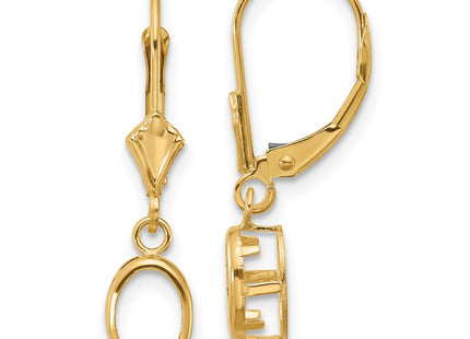 14k Yellow Gold Earrings Style XLB106 - Classique Jewelry Inc.