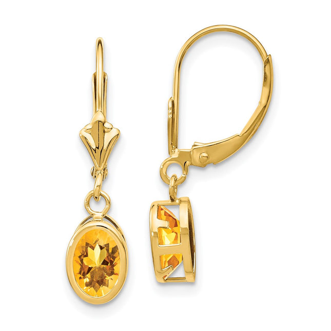 14k Yellow Gold Earrings Style XLB106CI - Classique Jewelry Inc.
