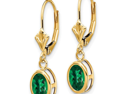 14k Yellow Gold Earrings Style XLB106MS - Classique Jewelry Inc.