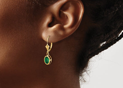 14k Yellow Gold Earrings Style XLB106MS - Classique Jewelry Inc.