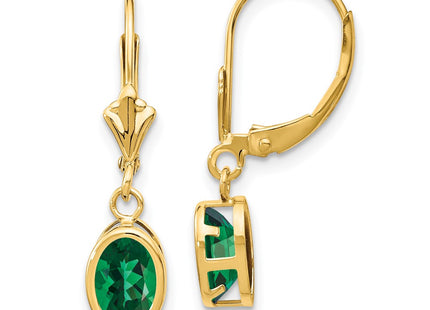 14k Yellow Gold Earrings Style XLB106MS - Classique Jewelry Inc.