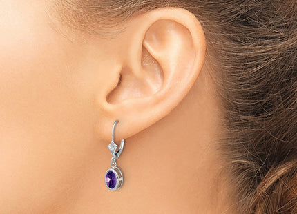 14k White Gold Earrings Style XLB106WAM - Classique Jewelry Inc.