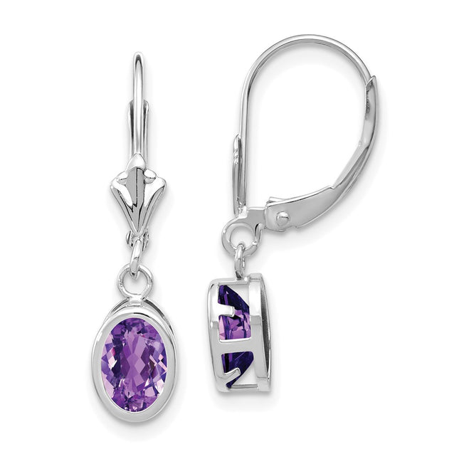 14k White Gold Earrings Style XLB106WAM - Classique Jewelry Inc.