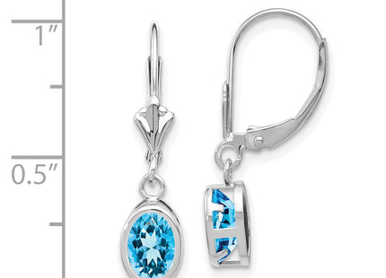 14k White Gold Earrings Style XLB106WBT - Classique Jewelry Inc.