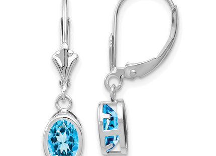 14k White Gold Earrings Style XLB106WBT - Classique Jewelry Inc.