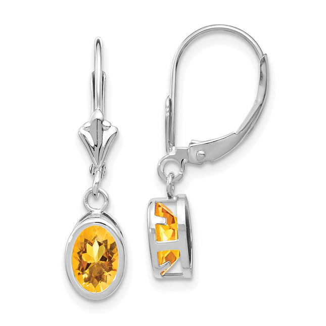 14k White Gold Earrings Style XLB106WCI - Classique Jewelry Inc.