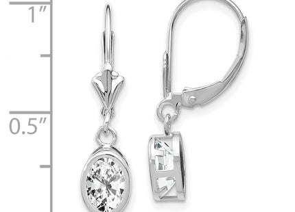 14k White Gold Earrings Style XLB106WCZ - Classique Jewelry Inc.