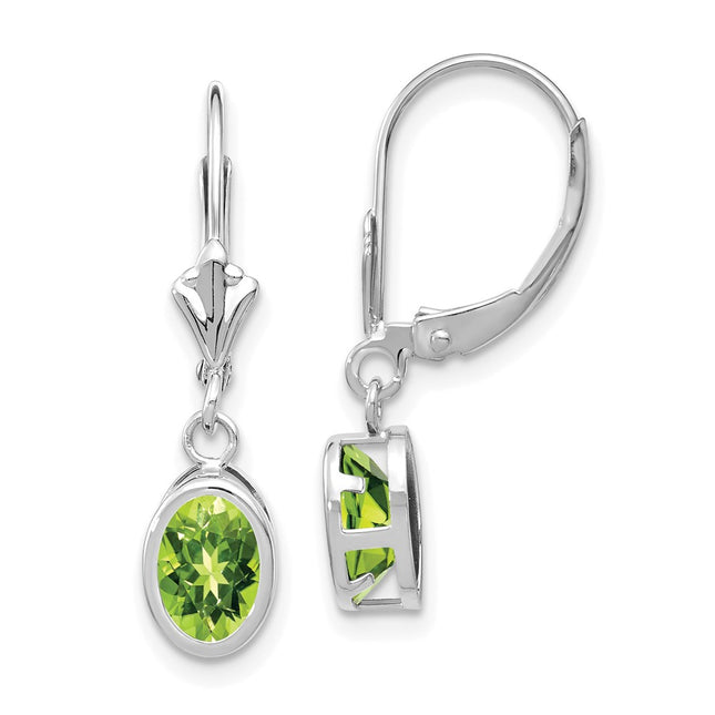 14k White Gold Earrings Style XLB106WPE - Classique Jewelry Inc.