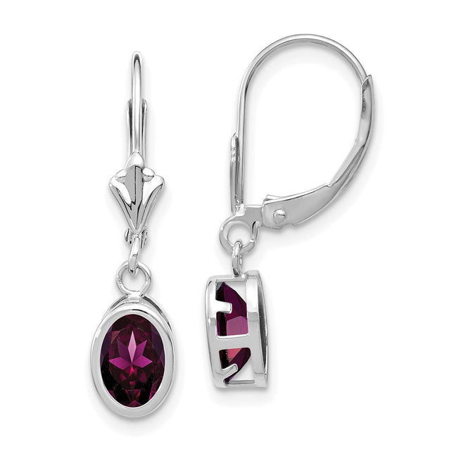 14k White Gold Earrings Style XLB106WRG - Classique Jewelry Inc.
