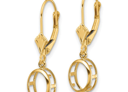 14k Yellow Gold Earrings Style XLB107 - Classique Jewelry Inc.