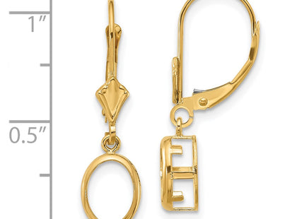14k Yellow Gold Earrings Style XLB107 - Classique Jewelry Inc.