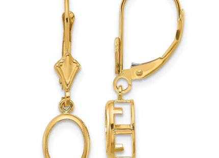 14k Yellow Gold Earrings Style XLB107 - Classique Jewelry Inc.