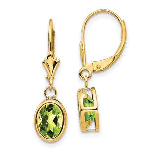 14k Yellow Gold Earrings Style XLB107PE - Classique Jewelry Inc.