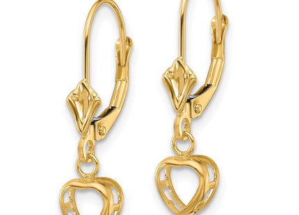 14K gold drop earrings, alternate view