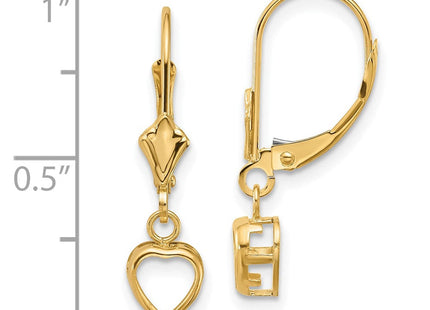 14K gold drop earrings, another view