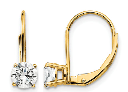 14k Cubic Zirconia Leverback Earrings