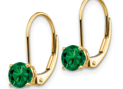 14K gold drop earrings, alternate view