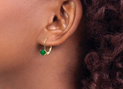 14K gold drop earrings, another view
