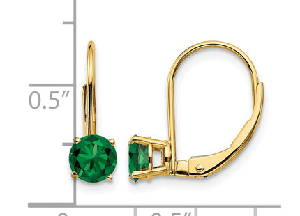 14K gold drop earrings, further view