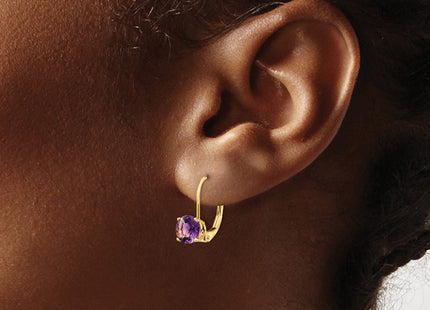 14k Yellow Gold Earrings Style XLB112AM - Classique Jewelry Inc.