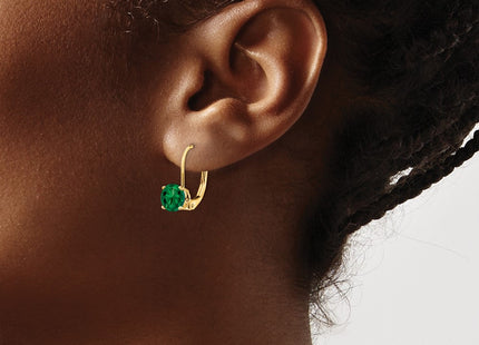 14K gold drop earrings, another view