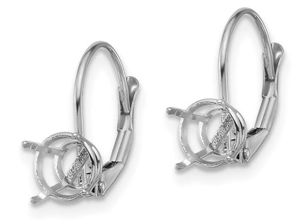 14K white gold drop earrings, alternate view