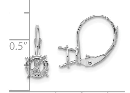14K white gold drop earrings, another view