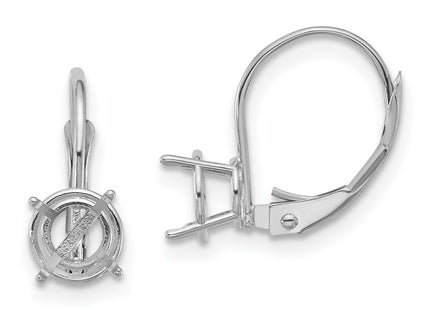 14K white gold drop earrings
