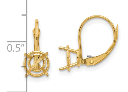 14k Yellow Gold Earrings Style XLB113 - Classique Jewelry Inc.