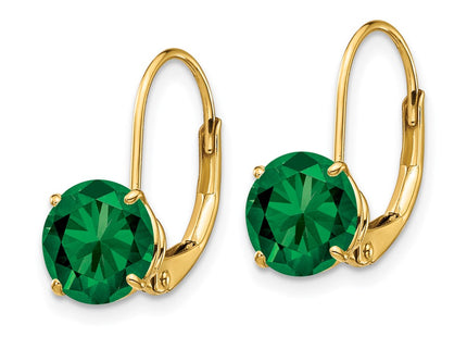 14K gold drop earrings, alternate view