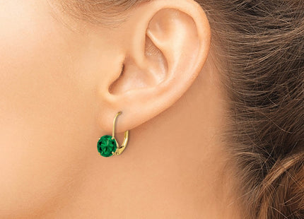14K gold drop earrings, another view