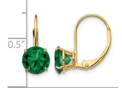 14K gold drop earrings, further view