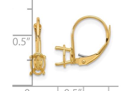 14K gold drop earrings, another view