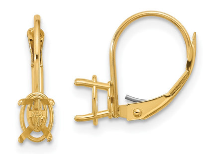14k Yellow Gold Earrings Style XLB114 - Classique Jewelry Inc.