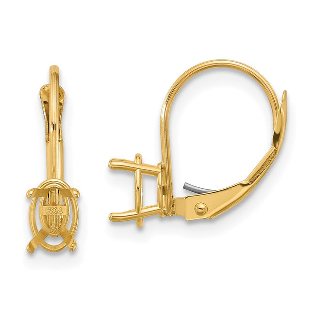 14k Yellow Gold Earrings Style XLB114 - Classique Jewelry Inc.