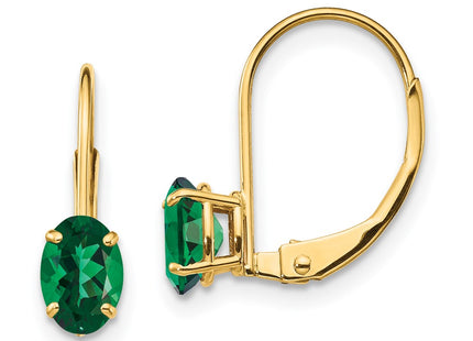 14k Yellow Gold Earrings Style XLB114MS - Classique Jewelry Inc.