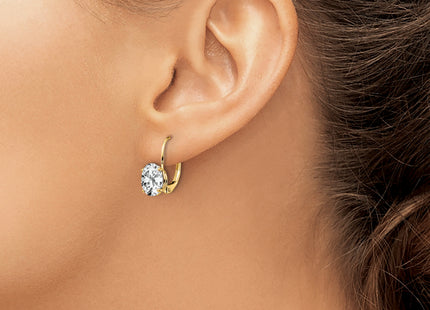 14k 8x6 Oval Leverback Earring Mounting, 17 x 7mm