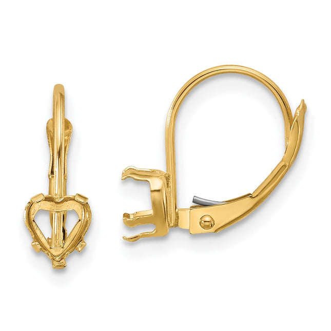 14k Yellow Gold Earrings Style XLB120 - Classique Jewelry Inc.