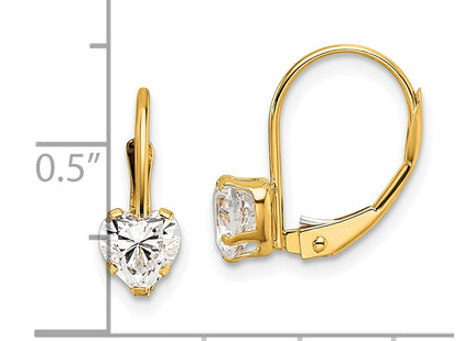 14k Yellow Gold Earrings Style XLB120CZ - Classique Jewelry Inc.