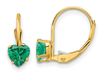 14k Yellow Gold Earrings Style XLB120MS - Classique Jewelry Inc.