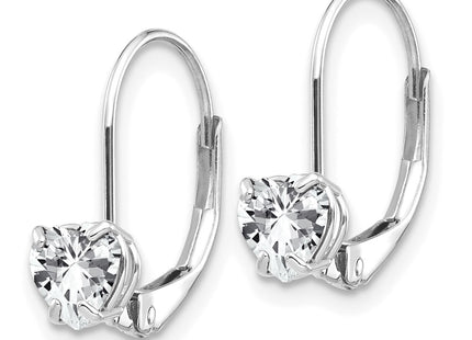 14k White Gold Earrings Style XLB120WCZ - Classique Jewelry Inc.