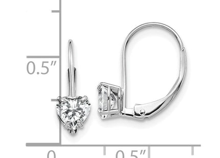 14k White Gold Earrings Style XLB120WCZ - Classique Jewelry Inc.