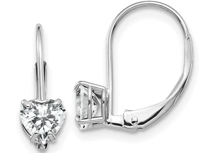 14k White Gold Earrings Style XLB120WCZ - Classique Jewelry Inc.